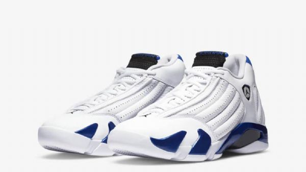 Nike Air Jordan 14 Retro Hyper Royal Kengät Miehille Valkoiset