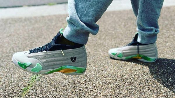 Nike Aleali May Air Jordan 14 Matalat Hiekkakengät Naisille Vaalea Khaki
