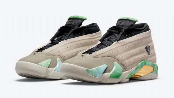 Nike Aleali May Air Jordan 14 Matalat Hiekkakengät Naisille Vaalea Khaki