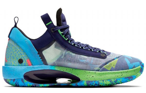 Nike Air Jordan 34 Matalat Topit Pf Regency Lenkkarit Naisille Violetit