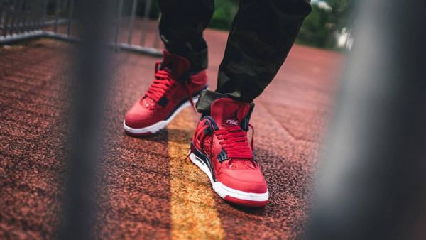 Nike Air Jordan 4 Fiba Kengät Miehille Punainen