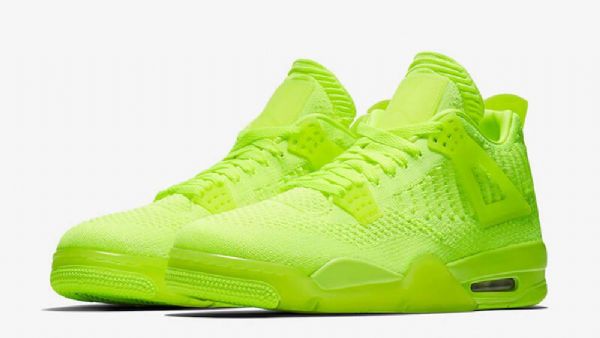 Nike Air Jordan 4 Flyknit Volt Kengät Miehille Vihreät