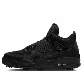 Nike Air Jordan 4 Golf Athletic Kengät Miehille Musta
