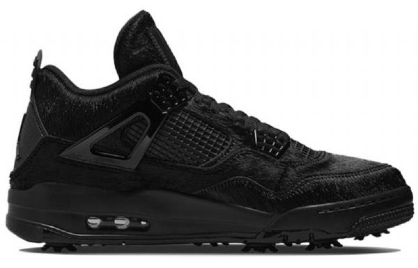 Nike Air Jordan 4 Golf Athletic Kengät Miehille Musta