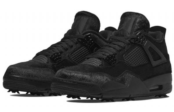 Nike Air Jordan 4 Golf Athletic Kengät Miehille Musta