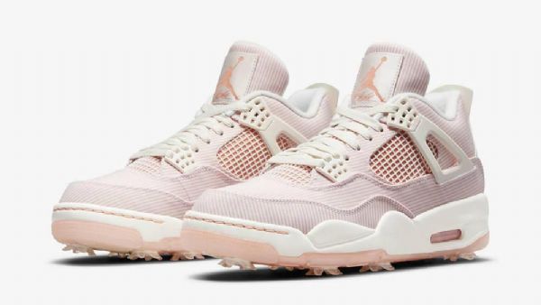 Nike Air Jordan 4 Golf Nrg Aprikoosi Akaatti Kengät Miehille Pinkki