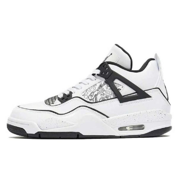 Nike Air Jordan 4 Gs Diy Kengät Miehille Valkoinen
