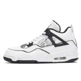 Nike Air Jordan 4 Gs Diy Kengät Naisille Valkoinen