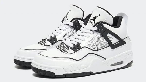 Nike Air Jordan 4 Gs Diy Kengät Naisille Valkoinen