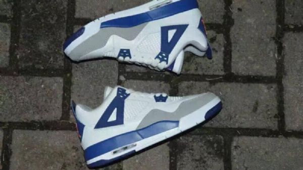 Nike Air Jordan 4 Gs Miesten Kengät Valkoinen Sininen