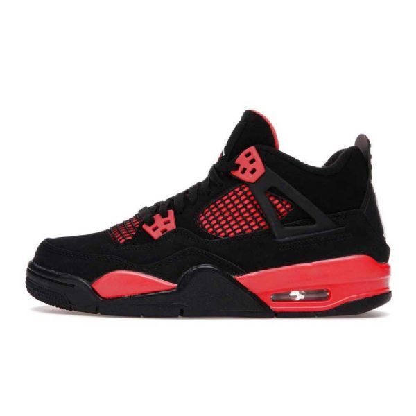Nike Air Jordan 4 Gs Thunder Kengät Naisille Musta Punainen