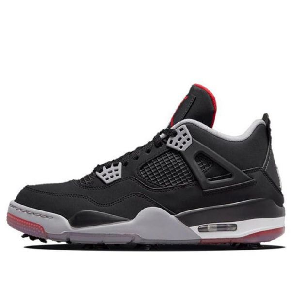 Nike Air Jordan 4 Miesten Golfkengät Musta Punainen