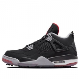 Nike Air Jordan 4 Miesten Golfkengät Musta Punainen