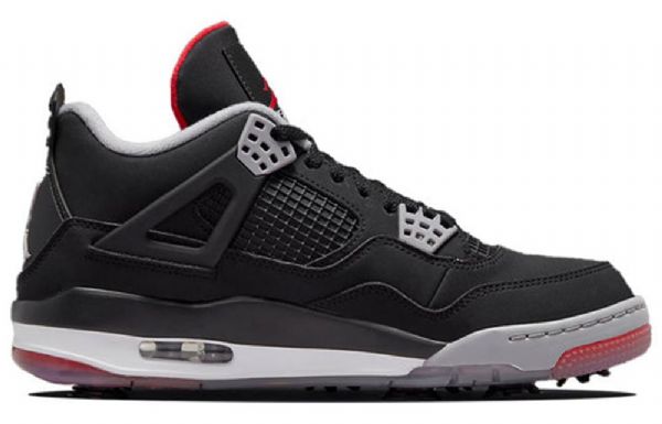 Nike Air Jordan 4 Miesten Golfkengät Musta Punainen