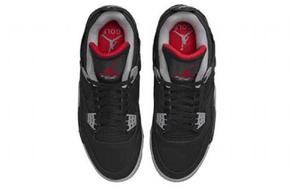 Nike Air Jordan 4 Miesten Golfkengät Musta Punainen