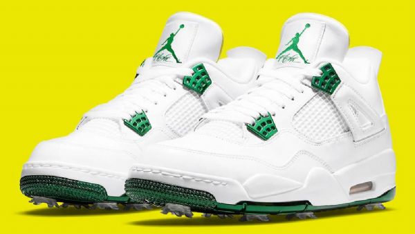 Nike Air Jordan 4 Miesten Golfkengät Vihreä Valkoinen