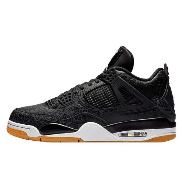 Nike Air Jordan 4 Miesten Laserkengät Musta