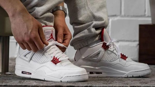Nike Air Jordan 4 Pack Kengät Naisille Valkoinen Punainen
