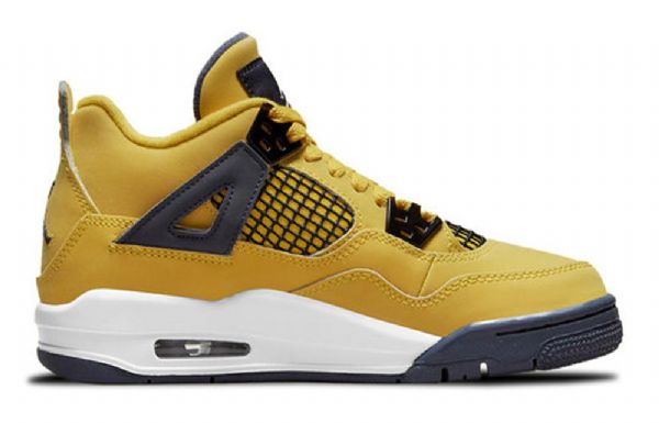 Nike Air Jordan 4 Retro Gs Koripallokengät Miehille Keltainen