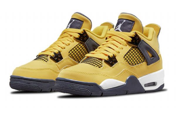Nike Air Jordan 4 Retro Gs Koripallokengät Miehille Keltainen
