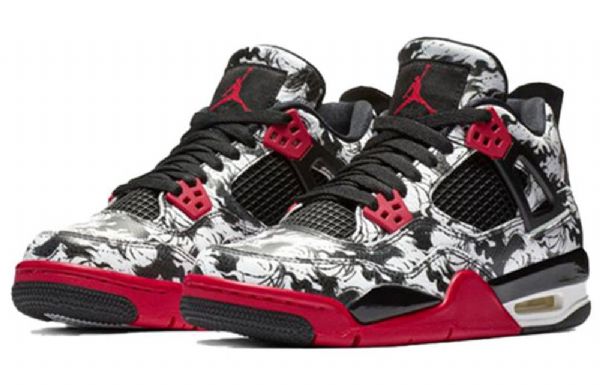 Nike Air Jordan 4 Retro Gs Koripallokengät Miehille Mustat