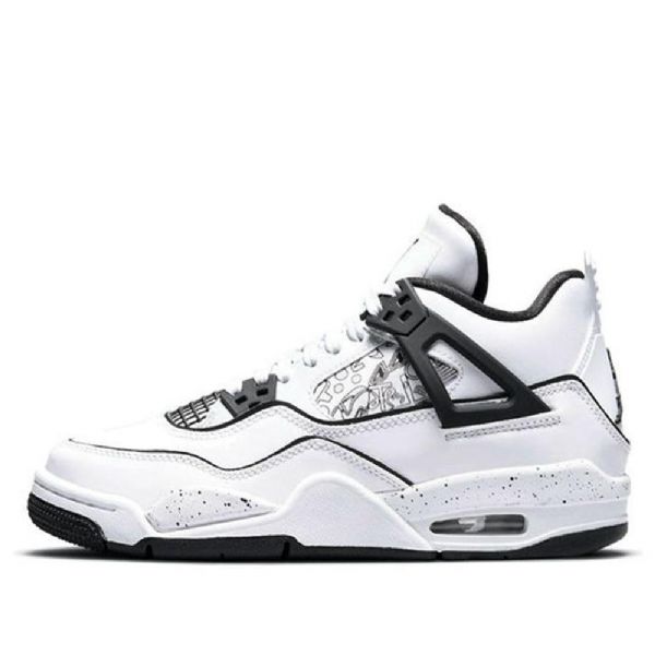 Nike Air Jordan 4 Retro Gs Koripallokengät Miehille Valkoinen