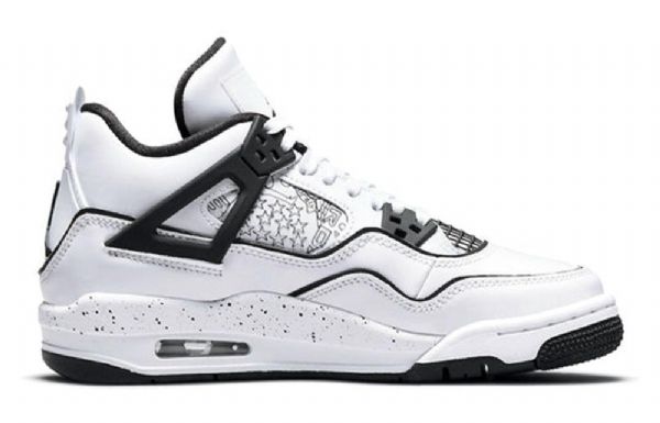Nike Air Jordan 4 Retro Gs Koripallokengät Miehille Valkoinen