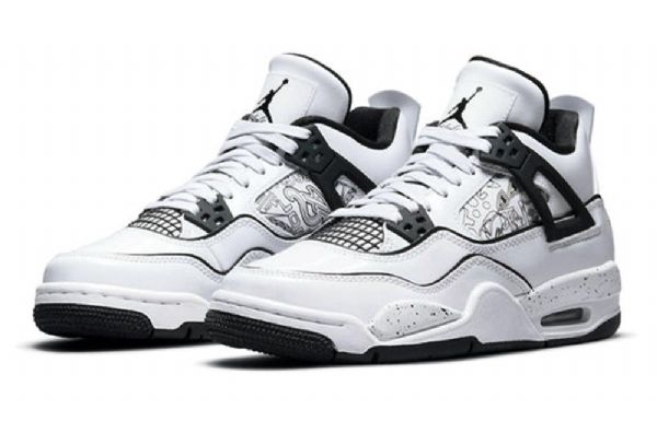 Nike Air Jordan 4 Retro Gs Koripallokengät Miehille Valkoinen