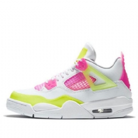 Nike Air Jordan 4 Retro Gs Koripallokengät Miehille Valkoinen Lemon