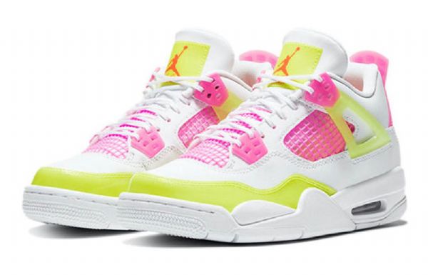 Nike Air Jordan 4 Retro Gs Koripallokengät Miehille Valkoinen Lemon