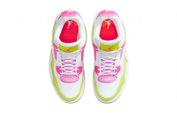 Nike Air Jordan 4 Retro Gs Koripallokengät Miehille Valkoinen Lemon