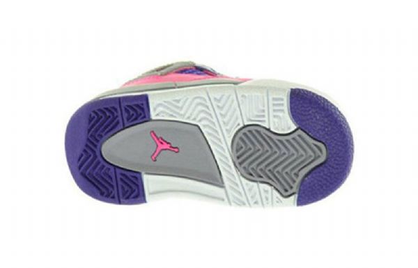 Nike Air Jordan 4 Retro-kengät Lapsille Pinkki Harmaa Purppura