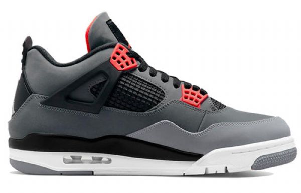 Nike Air Jordan 4 Retro Koripallokengät Miehille Harmaa