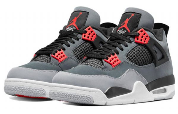 Nike Air Jordan 4 Retro Koripallokengät Miehille Harmaa