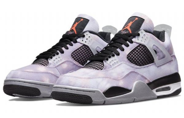 Nike Air Jordan 4 Retro Koripallokengät Miehille Musta Violetti