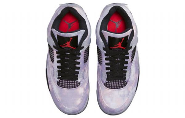 Nike Air Jordan 4 Retro Koripallokengät Miehille Musta Violetti