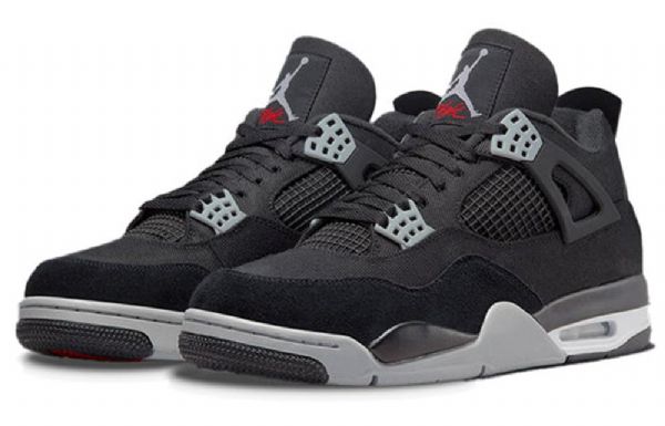 Nike Air Jordan 4 Retro Koripallokengät Miehille Mustat