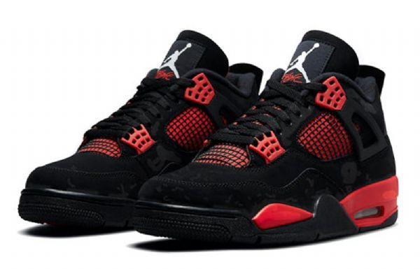 Nike Air Jordan 4 Retro Koripallokengät Miehille Punainen