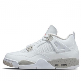 Nike Air Jordan 4 Retro Koripallokengät Miehille Valkoinen