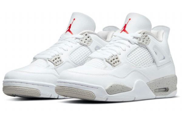 Nike Air Jordan 4 Retro Koripallokengät Miehille Valkoinen