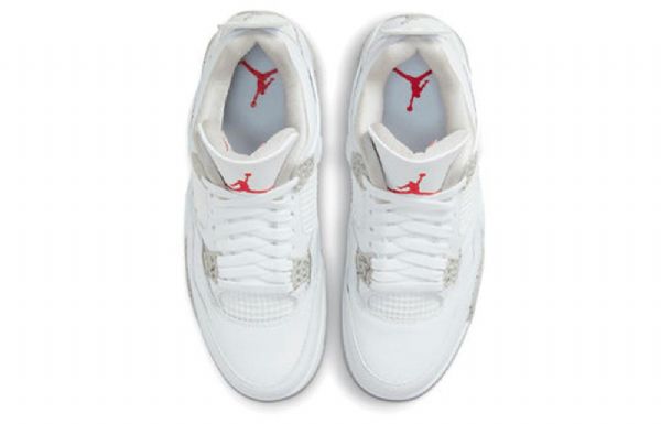 Nike Air Jordan 4 Retro Koripallokengät Miehille Valkoinen