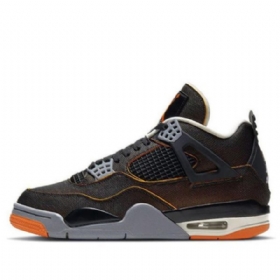 Nike Air Jordan 4 Retro Koripallokengät Naisille Mustat