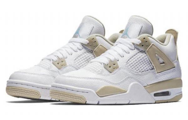 Nike Air Jordan 4 Retro Koripallokengät Naisille Valkoinen