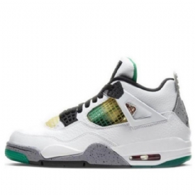 Nike Air Jordan 4 Retro Koripallokengät Naisille Valkoinen Vihreä