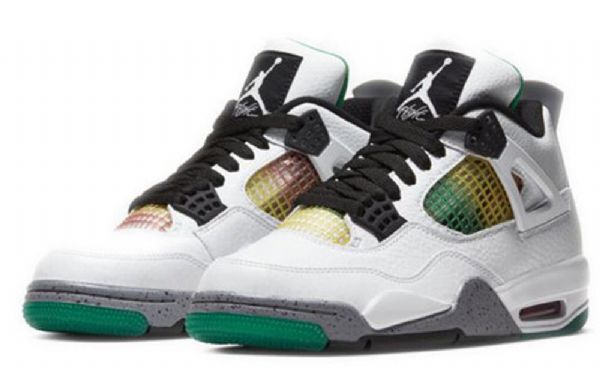 Nike Air Jordan 4 Retro Koripallokengät Naisille Valkoinen Vihreä