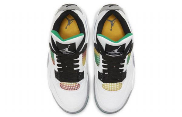 Nike Air Jordan 4 Retro Koripallokengät Naisille Valkoinen Vihreä