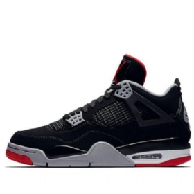 Nike Air Jordan 4 Retro Og Koripallokengät Miehille Musta Punainen