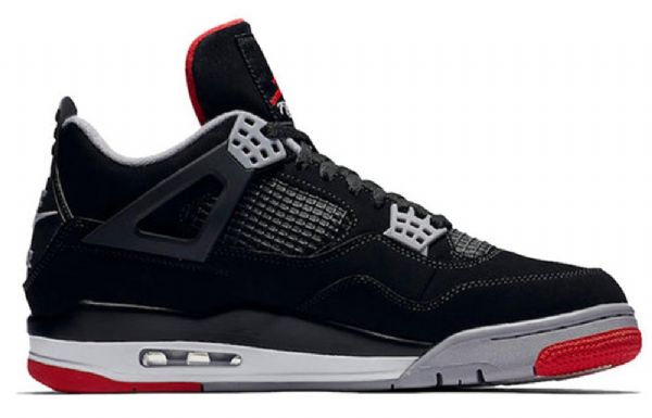 Nike Air Jordan 4 Retro Og Koripallokengät Miehille Musta Punainen