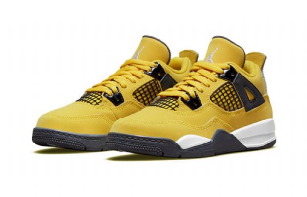 Nike Air Jordan 4 Retro Ps Koripallokengät Miehille Keltainen