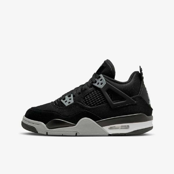 Nike Air Jordan 4 Retro Se Kengät Lapsille Musta Valkoinen Punainen Vaaleanharmaa